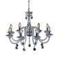 Diyas Amora 72cm  8 Light E14 Polished Chrome/Crystal Ceiling Pendant Light Fitting