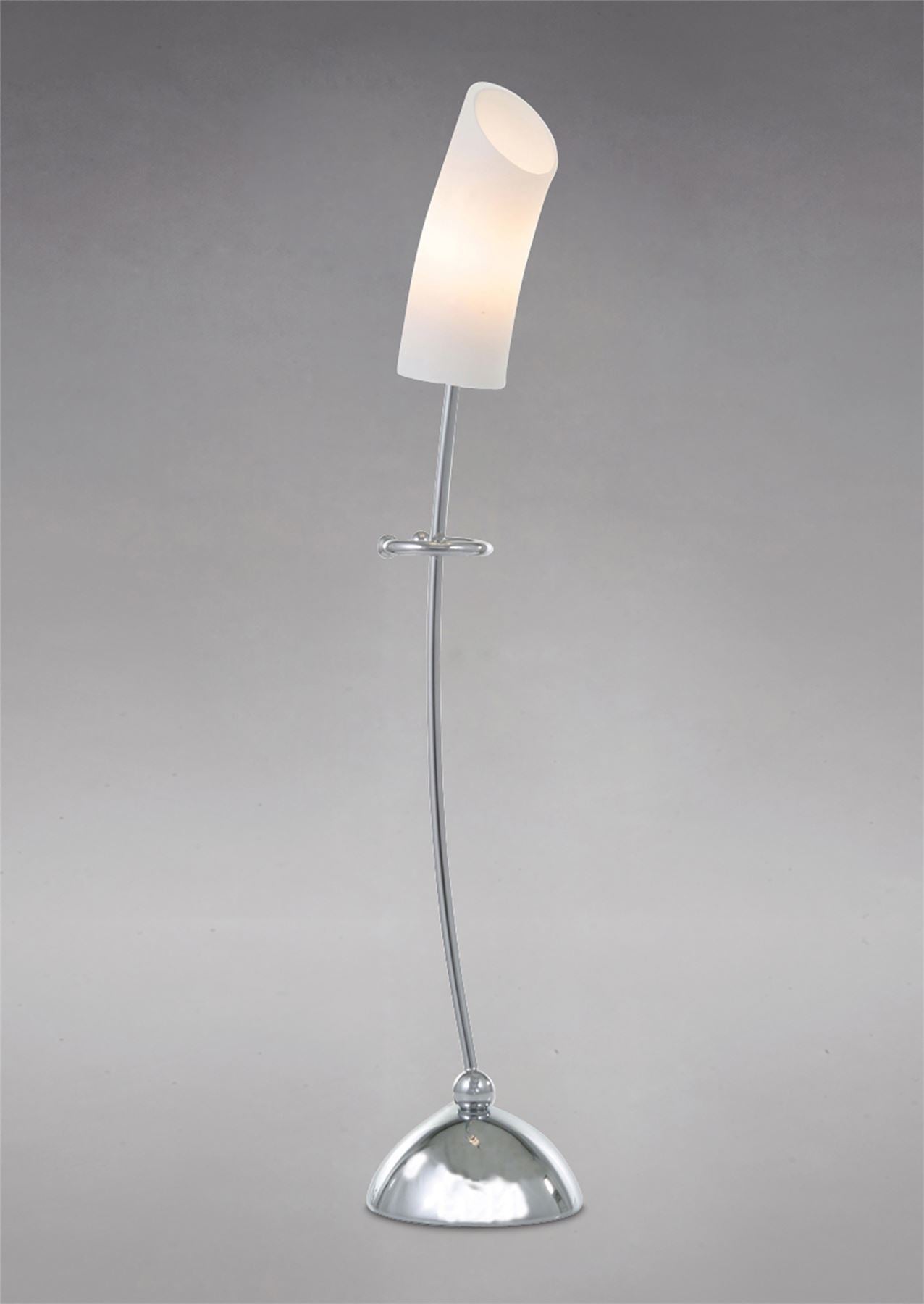 Diyas Lucia Table Lamp with In-Line Switch 1 Light G9 Polished Chrome/Frosted Glass