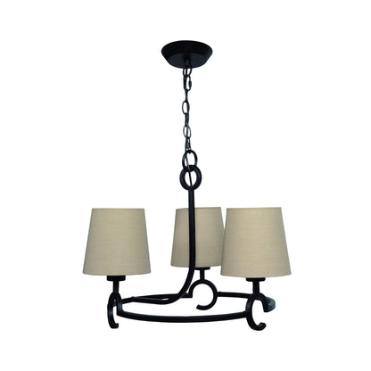 Mantra M5211 Argi Pendant 3 Light E27 with Taupe Shades Brown Oxide