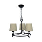 Mantra M5211 Argi Pendant 3 Light E27 with Taupe Shades Brown Oxide