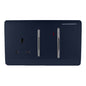 Trendi Artistic Modern Glossy 45 A Cooker Switch & Plug Socket Inc Neon Insert Navy