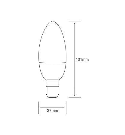 Luxram Extra Mini Sup Candle Extra Mini Supreme Candle B15 5W 2700K Compact Fluorescent Compact