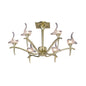 Mantra Viena 61cm Semi Flush Round 6 Light G9, Polished Brass
