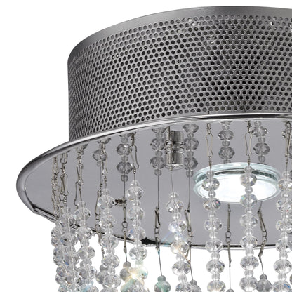 Diyas Camilla 25cm  Round 1 Light GU10 Polished Chrome/Crystal Ceiling Light Fitting