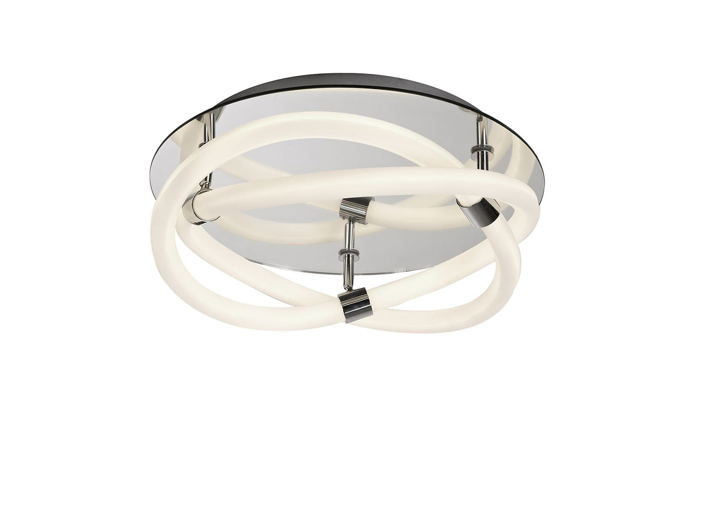 Mantra Infinity II 43cm Ceiling Light, 30W LED, 3000K, 2250lm, IP20, Chrome/White Acrylic/Clear Mirror, 3yrs Warranty