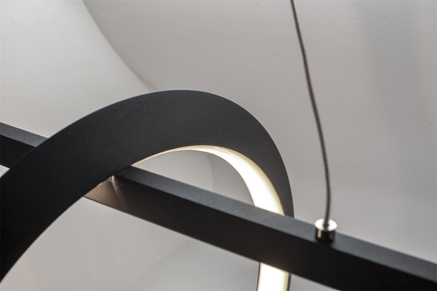 Mantra Kitesurf Loop Under Linear Pendant, 30W LED, 3000K, 2400lm, Black, 3yrs Warranty