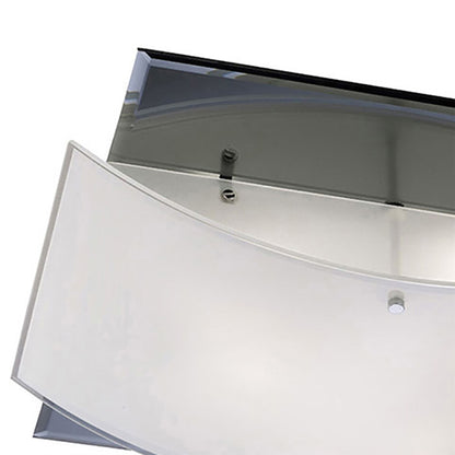 Diyas Vito Flush  3 Light E27 Polished Chrome/Smoked Mirror Ceiling Light Fitting