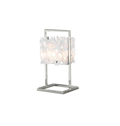 Mantra M1251 Tokio Table Lamp 1 Light G9, Gloss White/Polished Chrome