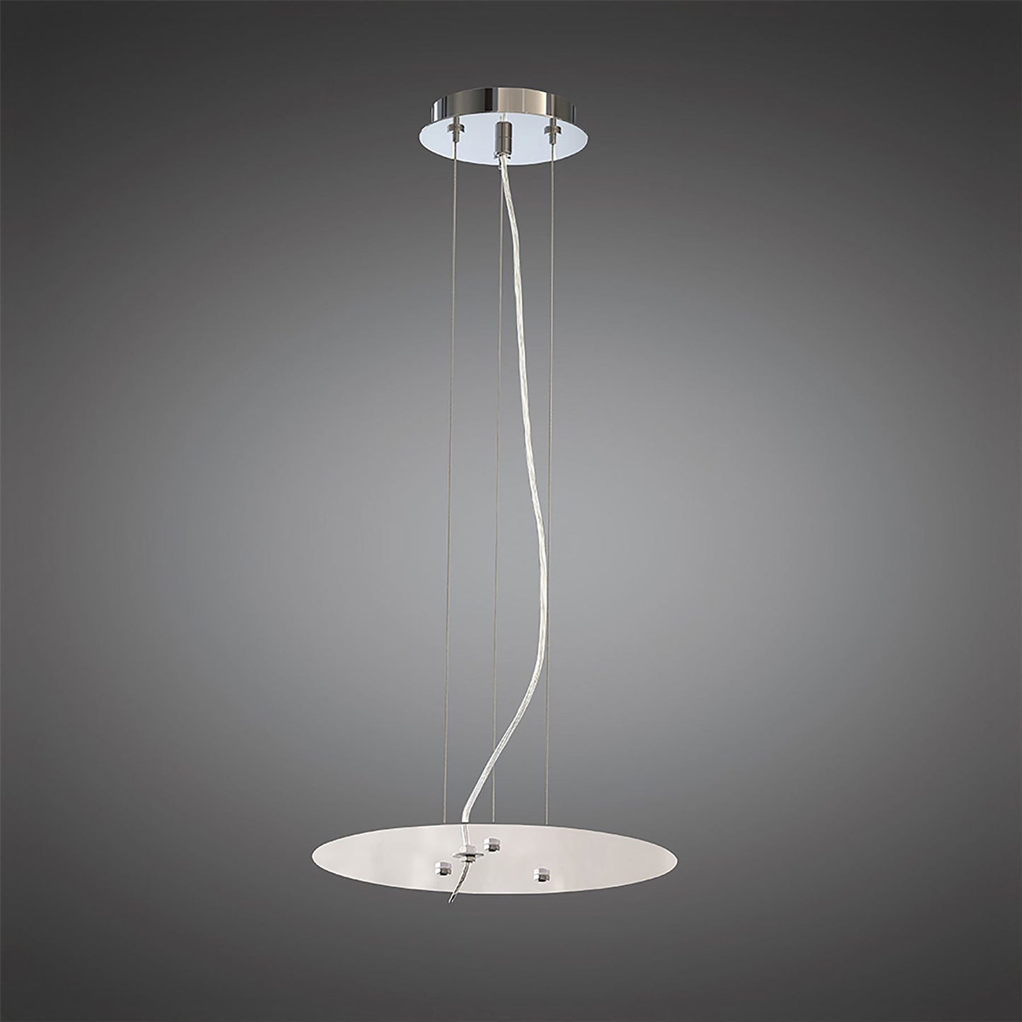 Mantra Sabina 29cm Pendant Kit 43CM, Polished Chrome/White Acrylic