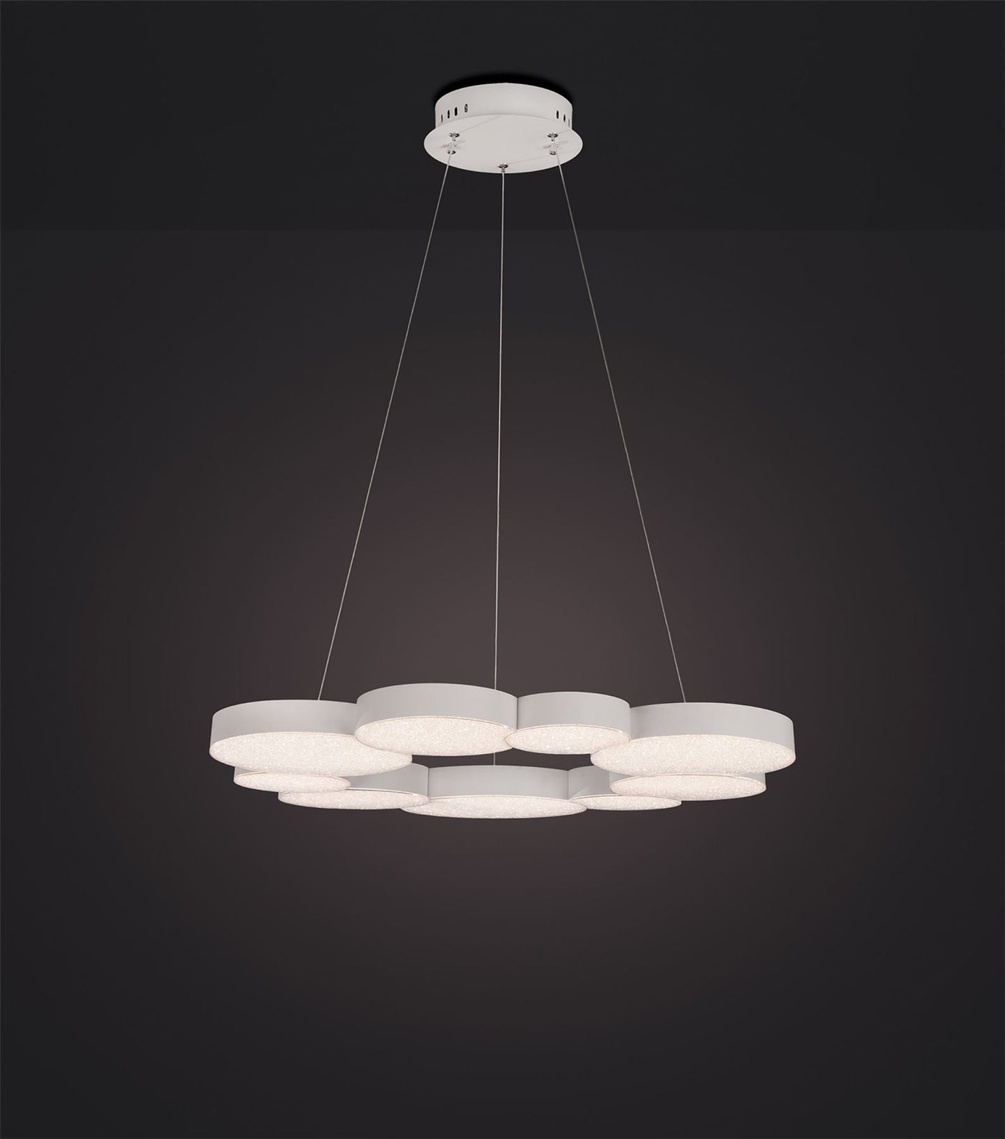 Mantra Fusion M5760 Lunas Pendant 80cm Diameter 76W LED 3000K, 3700lm, RF Remote Control White, 3yrs Warranty