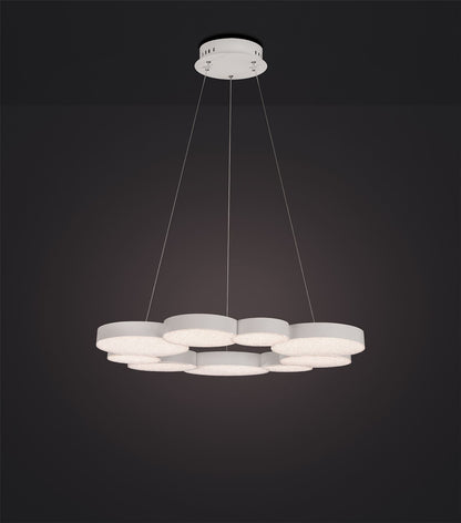 Mantra Fusion M5760 Lunas Pendant 80cm Diameter 76W LED 3000K, 3700lm, RF Remote Control White, 3yrs Warranty