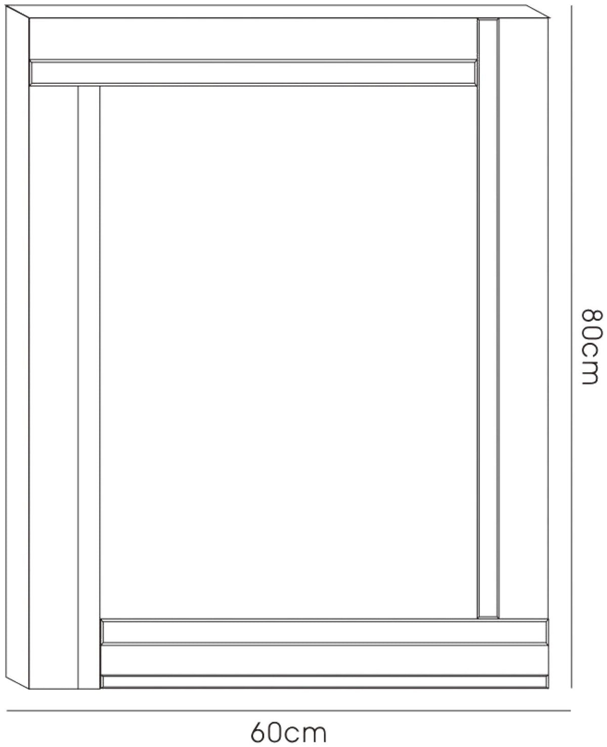 Diyas Home Nevada 60cm x 80cm Black Boarder Cut Detailed Mirror (Can Only Be Shipped On A Pallet, Additional Charges May Apply.) Mirrors