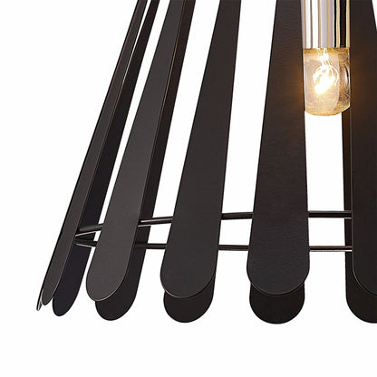 Deco Somerset Pendant 1 Light E27 Black/Polished Chrome