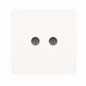 Trendi Switch 2 Gang Female Co-Axial Television Socket in Matt White - ART-2TVMWH