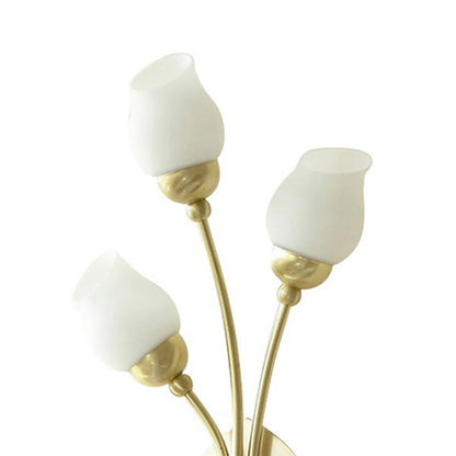 Diyas Rimini Wall Light 3 Light G9 Satin Brass/Opal Glass