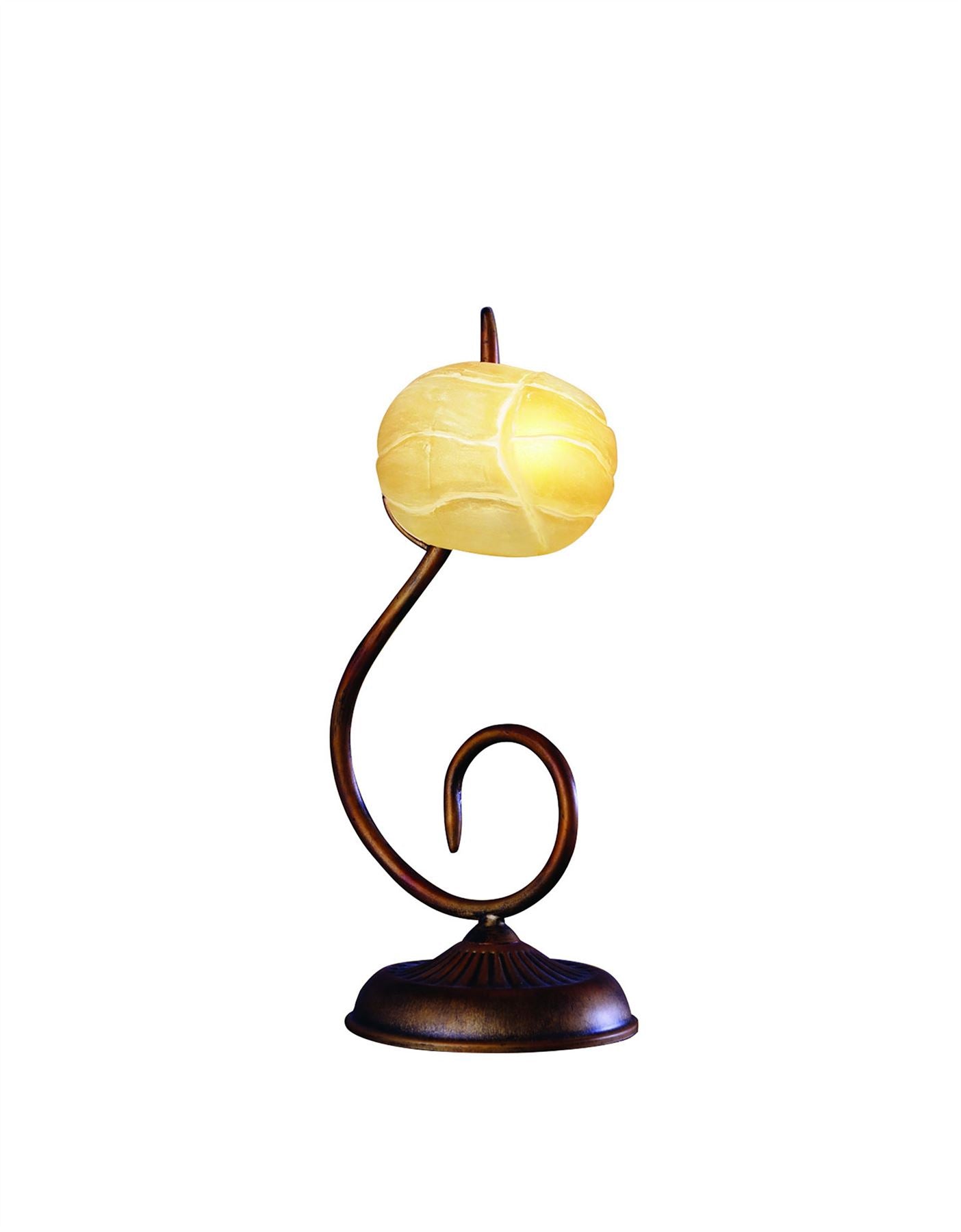 Mantra (0038 007) Wave Table Lamp 1 Light G9, Rustic Gold