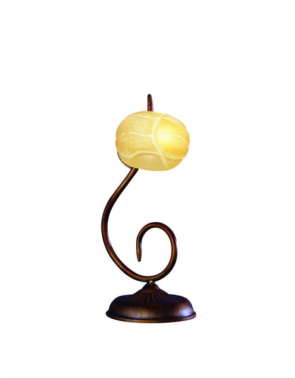 Mantra (0038 007) Wave Table Lamp 1 Light G9, Rustic Gold