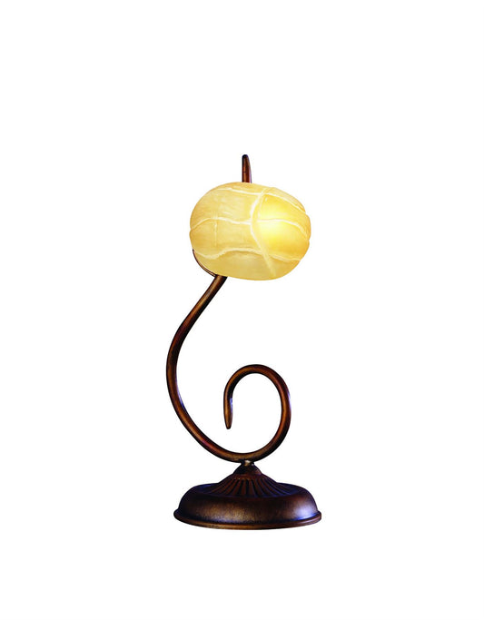 Mantra (0038 007) Wave Table Lamp 1 Light G9, Rustic Gold