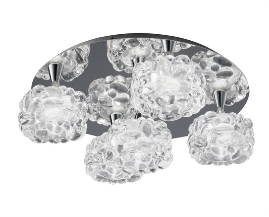 Mantra M3924 O2 Ceiling 5 Light G9, Polished Chrome