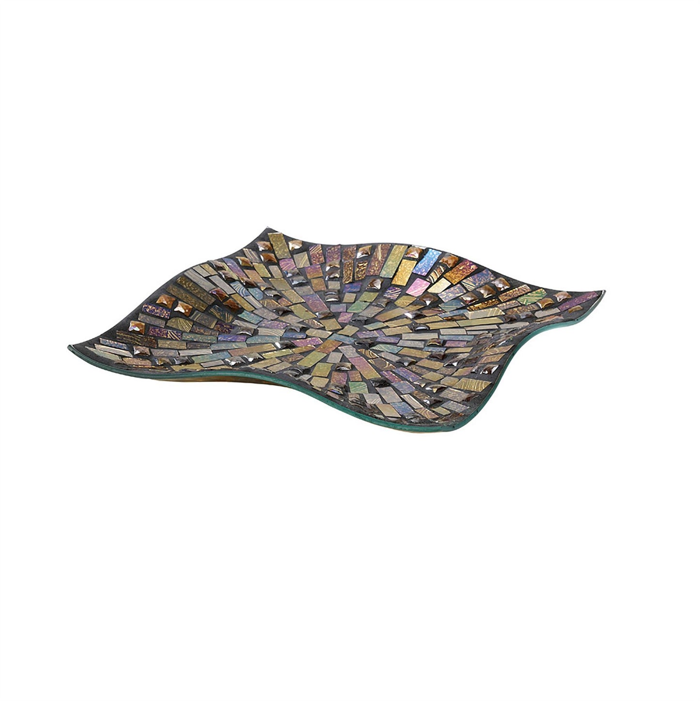 Diyas Home (DH) Luana Mosaic Platter Small Multi-Colour Mosaic