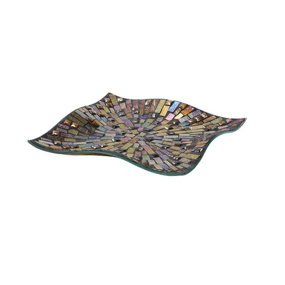 Diyas Home (DH) Luana Mosaic Platter Small Multi-Colour Mosaic