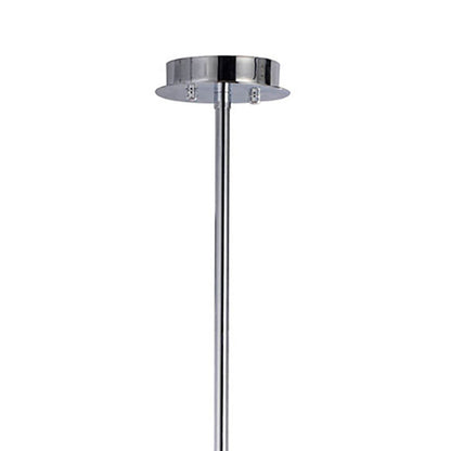 Diyas Polo 48cm  with White Shade 3 Light E27 Polished Chrome Ceiling Pendant Light Fitting