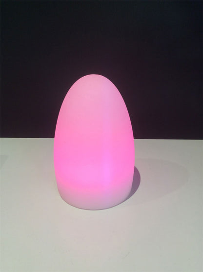 Mantra Huevo Oval Shape Waterproof Battery Operated Lamp Could use in swimming pool. 7 Colours+white + candle. with remote control,, Opal White, 2yrs Warranty