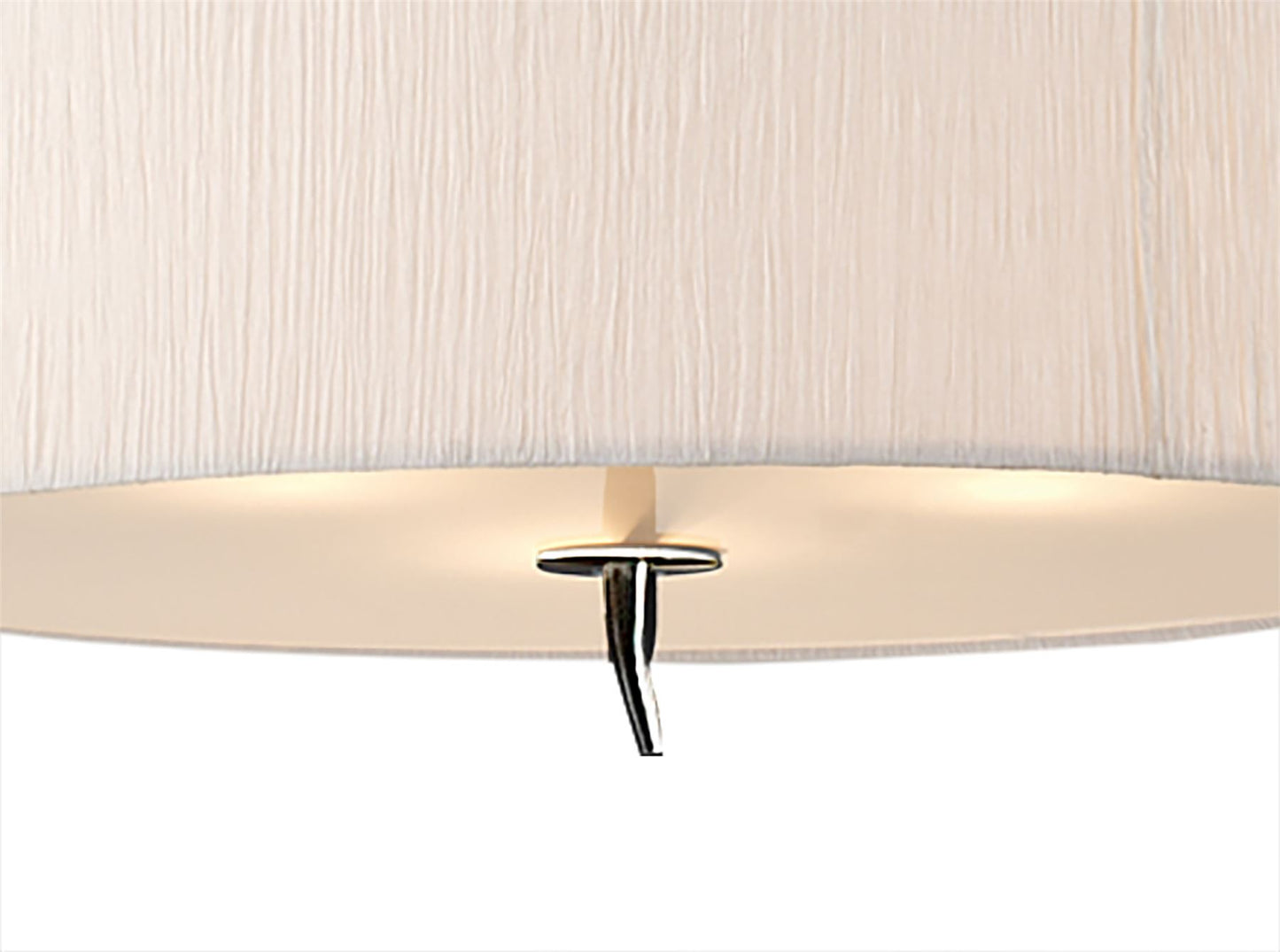 Mantra M1133 Eve Pendant 3 Light E27, Polished Chrome with White Round Shade