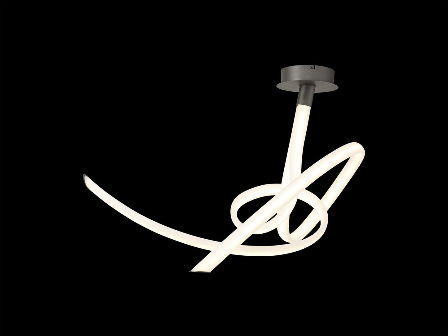 Mantra Armonia Semi Flush Medium Ribbons, Dimmable, 60W LED, 3000K, 4500lm, Titanium/Frosted Acrylic, 3yrs Warranty Ceiling