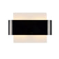 Deco Damo 2 Light G9 Flush Ceiling Light, White Base with Black Chrome Centre Band
