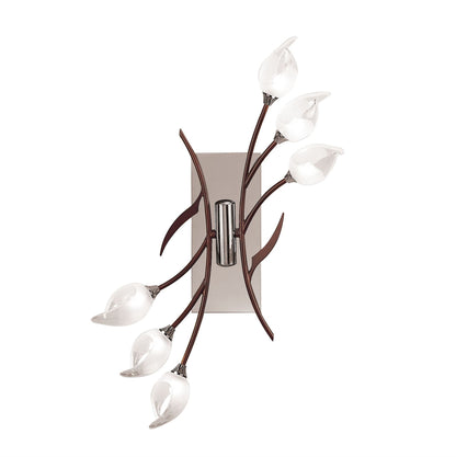Mantra Holland Ceiling/Wall Switched 6 Light G9, Polished Chrome/Wenge