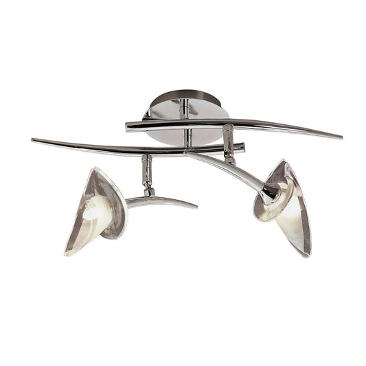 Mantra M0316 Flavia Linear Spot Light 2 Light G9 with Adjustable Heads, Polished Chrome