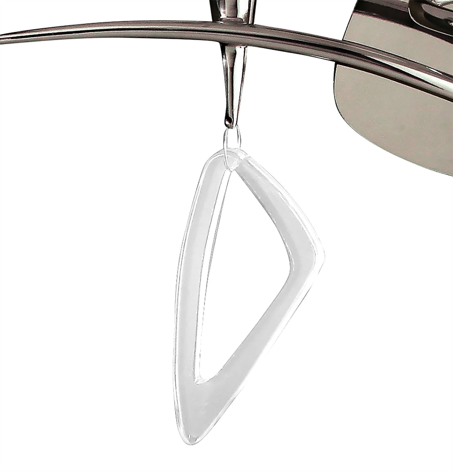 Mantra Mara Wall Light Switched 2 Light E14, Polished Chrome with Ivory White Shade