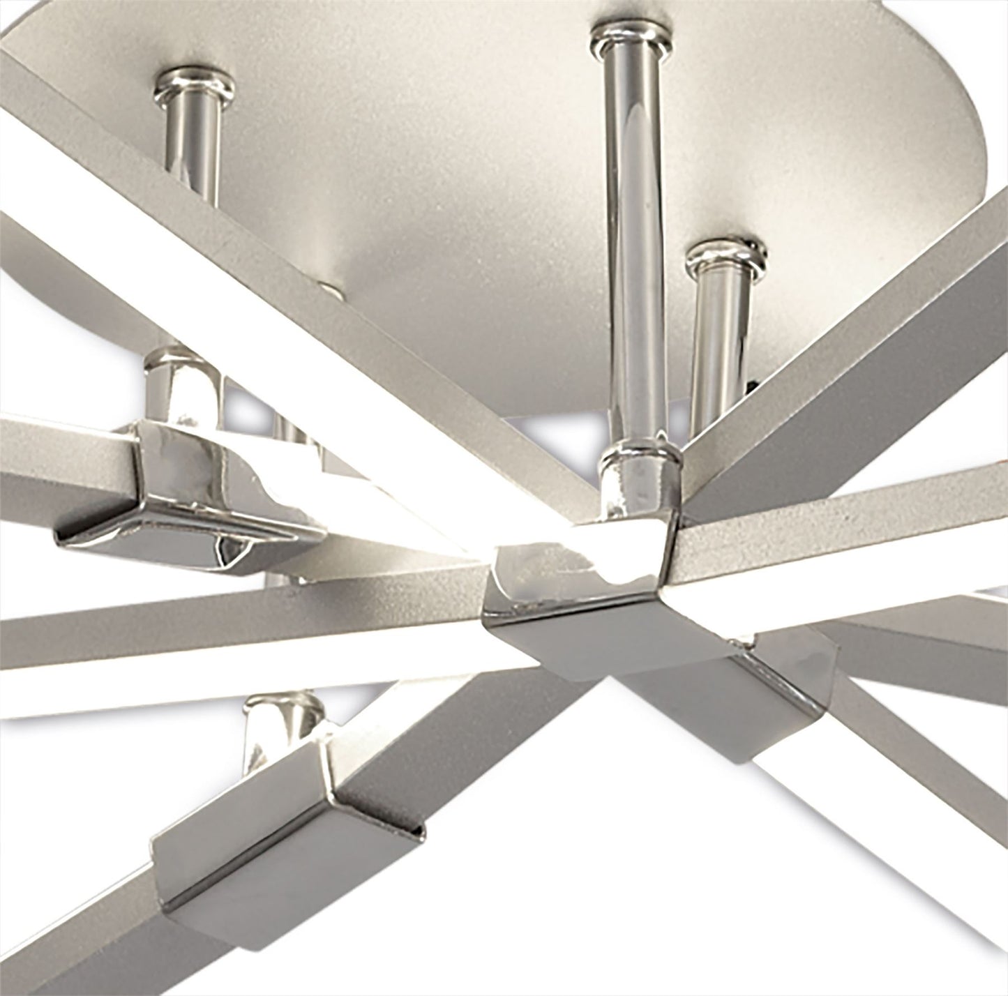 Mantra M5982 Bucle Square Ceiling 40W LED 3000K, 3500lm, Silver/Polished Chrome/Frosted Acrylic, 3yrs Warranty - M5982 Ceiling