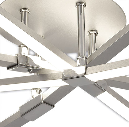 Mantra M5982 Bucle Square Ceiling 40W LED 3000K, 3500lm, Silver/Polished Chrome/Frosted Acrylic, 3yrs Warranty - M5982 Ceiling