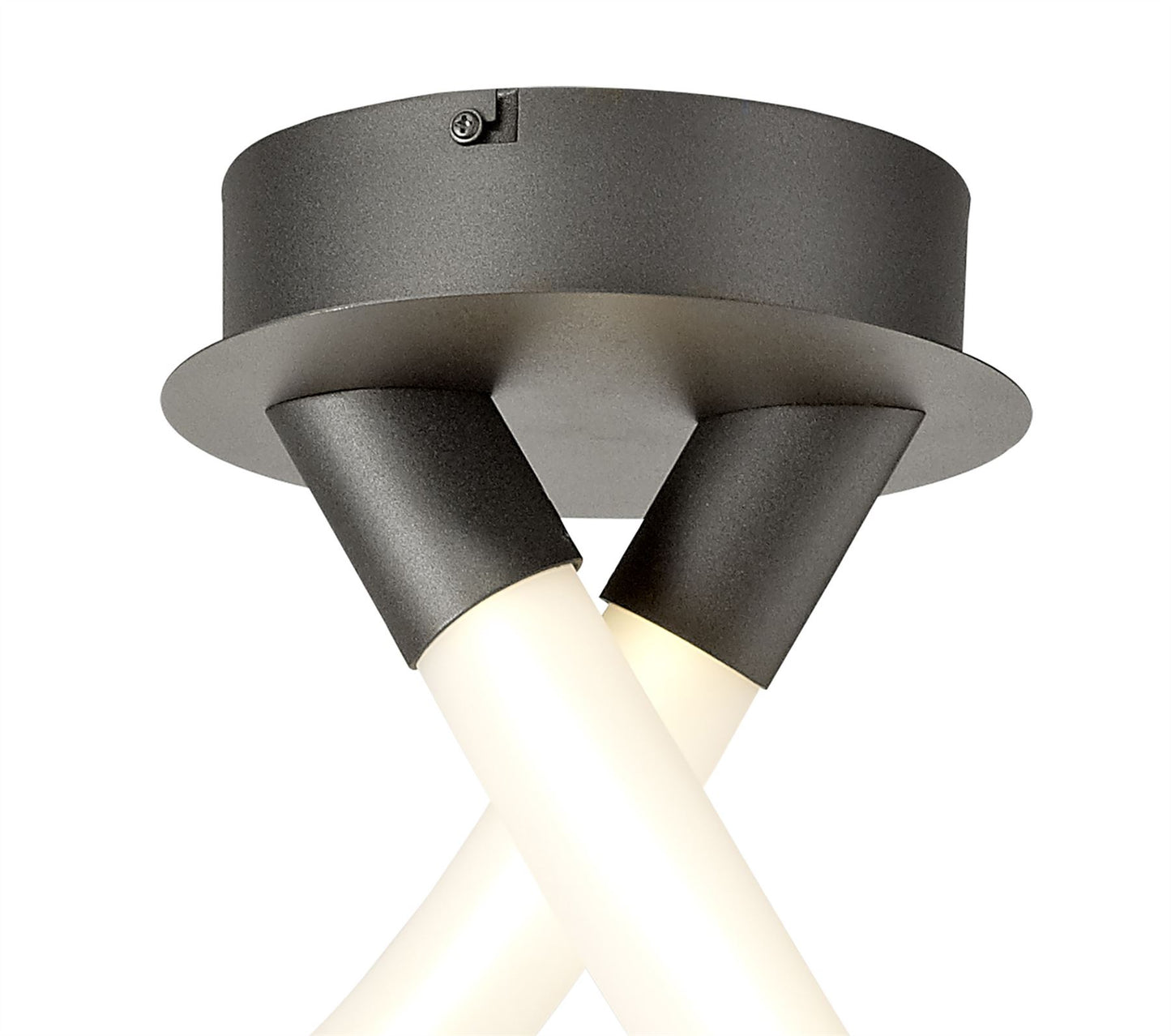 Mantra Armonia Semi Flush Bow, Dimmable, 50W LED, 3000K, 3750lm, Titanium, Frosted Acrylic, 3yrs Warranty Ceiling