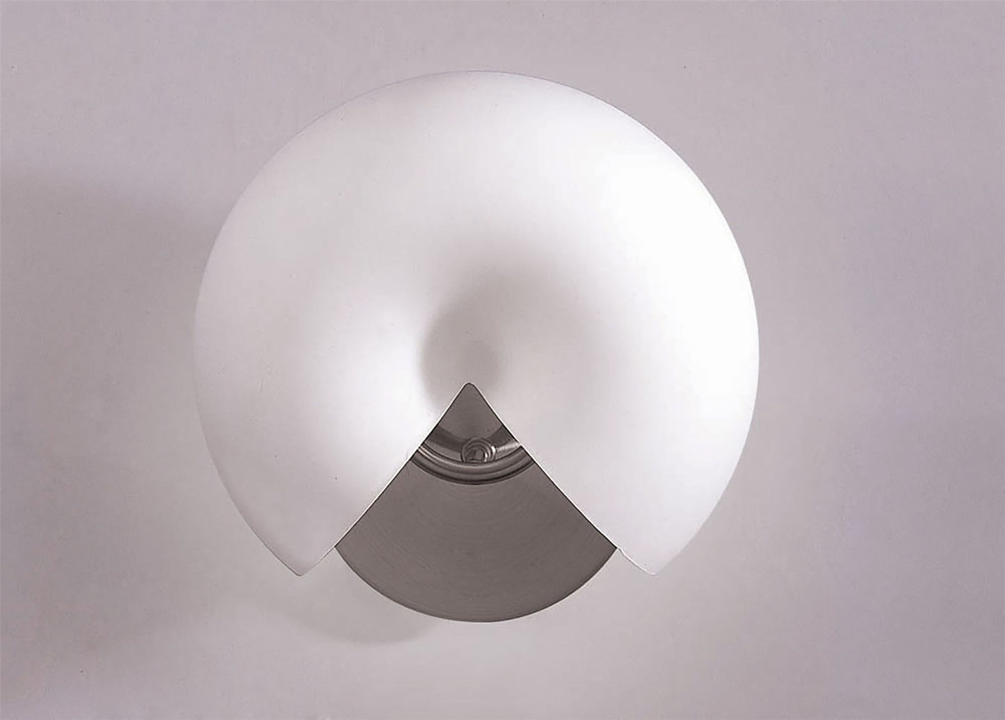 Mantra Fosil Wall Light Switched 2 Light G9, Satin Nickel/Frosted White Glass