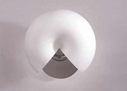 Mantra Fosil Wall Light Switched 2 Light G9, Satin Nickel/Frosted White Glass