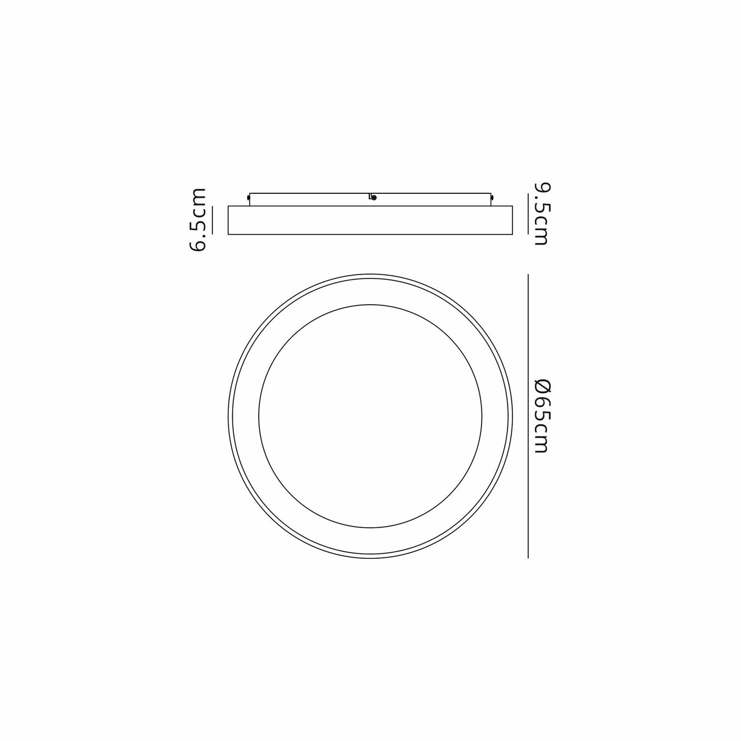 Mantra Fusion Niseko Ring Ceiling 65cm 48W LED, 3000K, 3900lm, White, 3yrs Warranty Ceiling