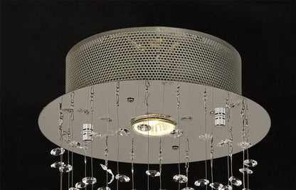 Diyas Colorado 25cm  Single-Spiral 1 Light GU10 Polished Chrome/Crystal Ceiling Pendant Light Fitting