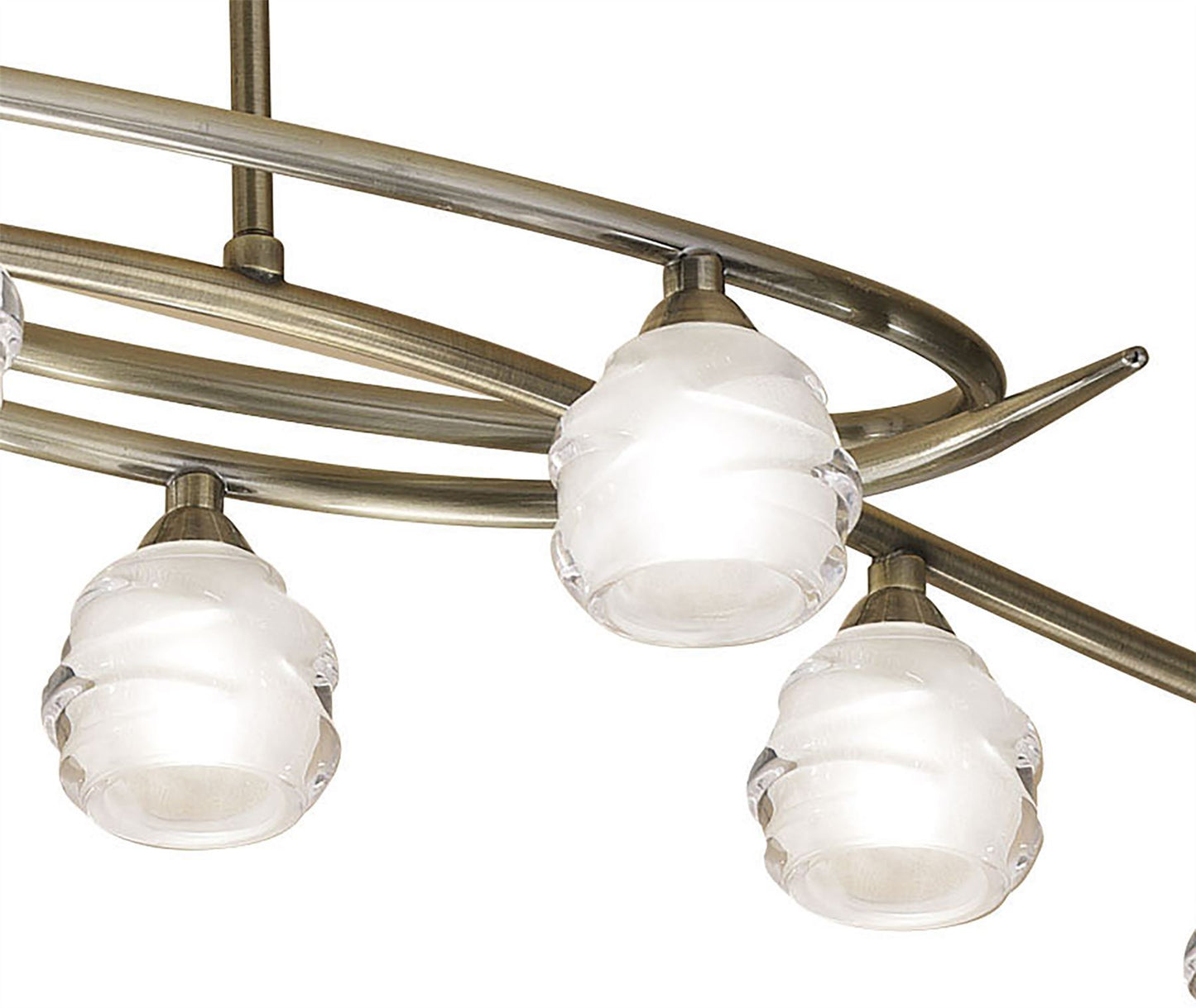 Mantra M1820 Loop Rectangular Telescopic 8 Light G9 ECO Line, Antique Brass