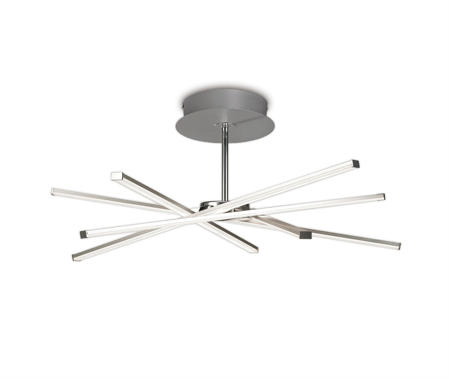 Mantra M5918 Star LED Ceiling 70.5cm Round 42W 3000K, 3700lm, Dimmable, Silver/Frosted Acrylic/Polished Chrome, 3yrs Warranty - M5918 Ceiling