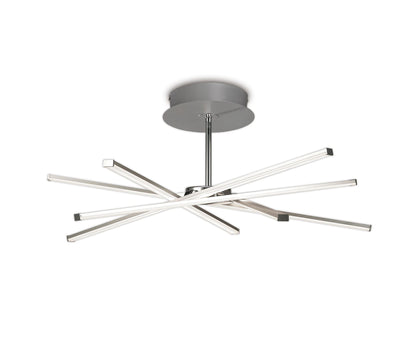 Mantra M5918 Star LED Ceiling 70.5cm Round 42W 3000K, 3700lm, Dimmable, Silver/Frosted Acrylic/Polished Chrome, 3yrs Warranty - M5918 Ceiling