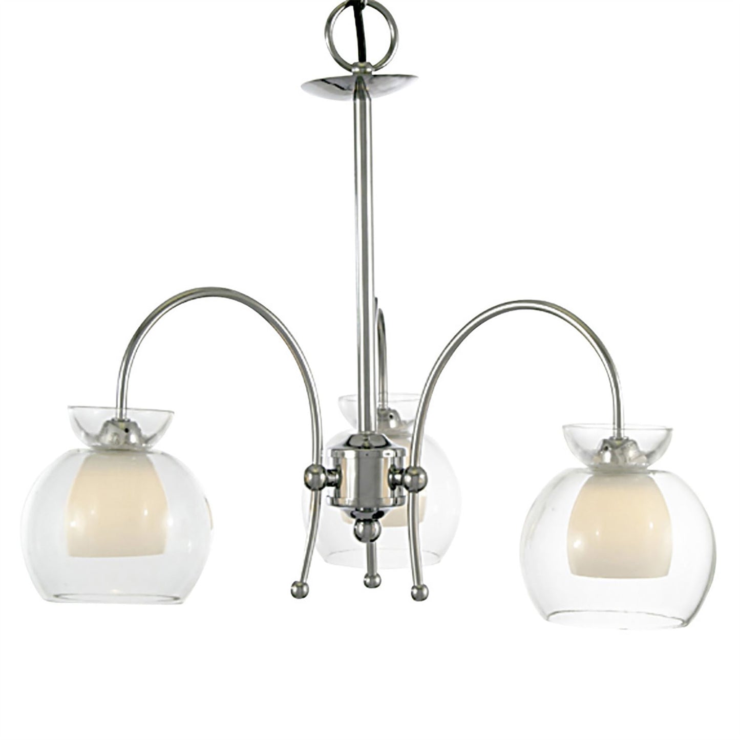 Diyas Malvina 36cm /Semi Flush 3 Light G9 Polished Chrome/Clear Glass Ceiling Pendant Light Fitting