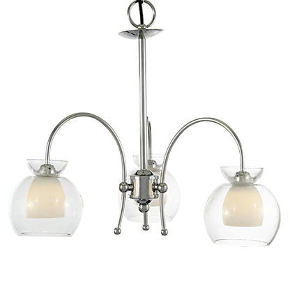 Diyas Malvina 36cm /Semi Flush 3 Light G9 Polished Chrome/Clear Glass Ceiling Pendant Light Fitting
