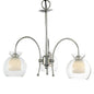 Diyas Malvina 36cm /Semi Flush 3 Light G9 Polished Chrome/Clear Glass Ceiling Pendant Light Fitting