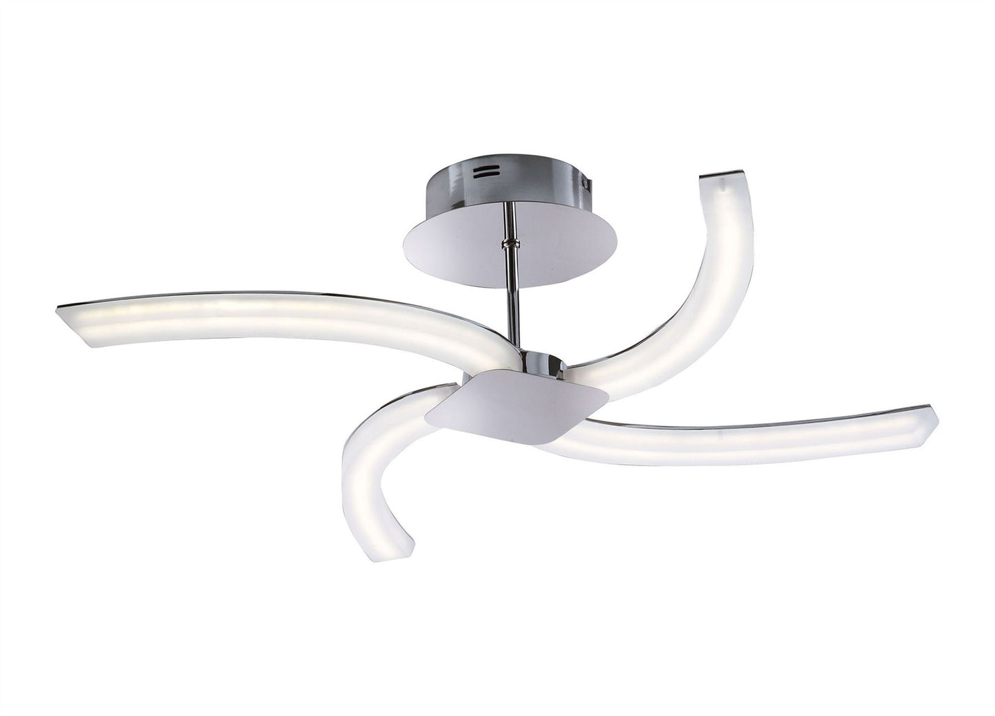 Mantra M3561 On Semi Flush 20W LED 3000K, 2000lm, Polished Chrome/Frosted Acrylic, 3yrs Warranty - M3561 Ceiling