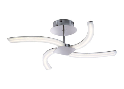 Mantra M3561 On Semi Flush 20W LED 3000K, 2000lm, Polished Chrome/Frosted Acrylic, 3yrs Warranty - M3561 Ceiling
