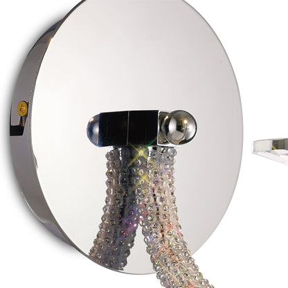 Diyas Elena Wall Light Switched 1 Light E14 Polished Chrome/Crystal