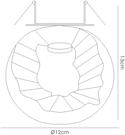 Diyas Salvio 12cm Ceramic  Round Sculpture 1 x 3W LED 4200K Chrome/Black, Cut Out: 60mm, 3yrs Warranty  Ceiling Light Fitting